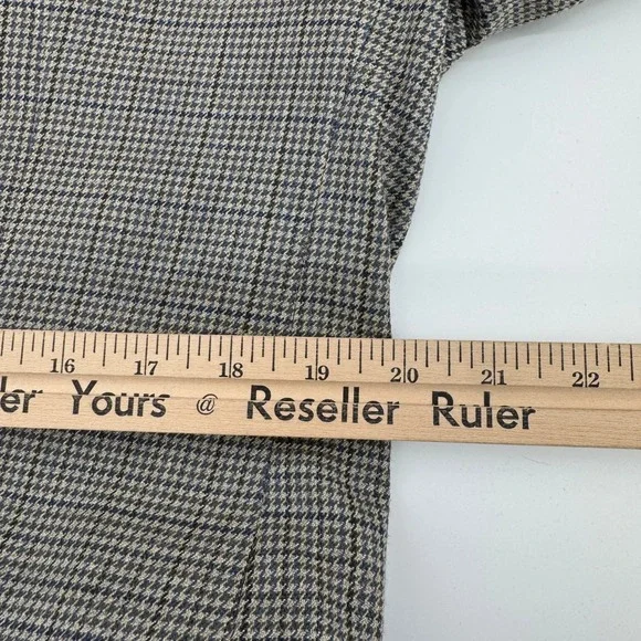 Lauren Ralph Lauren Men Houndstooth Wool Silk Blend Blazer Sport Coat‎ 40R